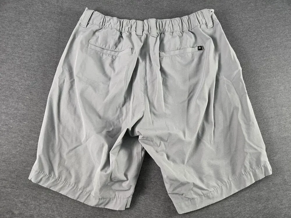 Banana Republic Shorts Mens 34 Gray Chino Elastic Waist Stretch Summer Casual